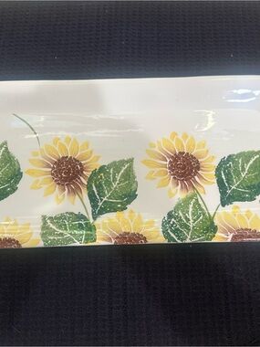 Farval Portuguese  Ceramic Serving Platter Handpainted 15”x 7”